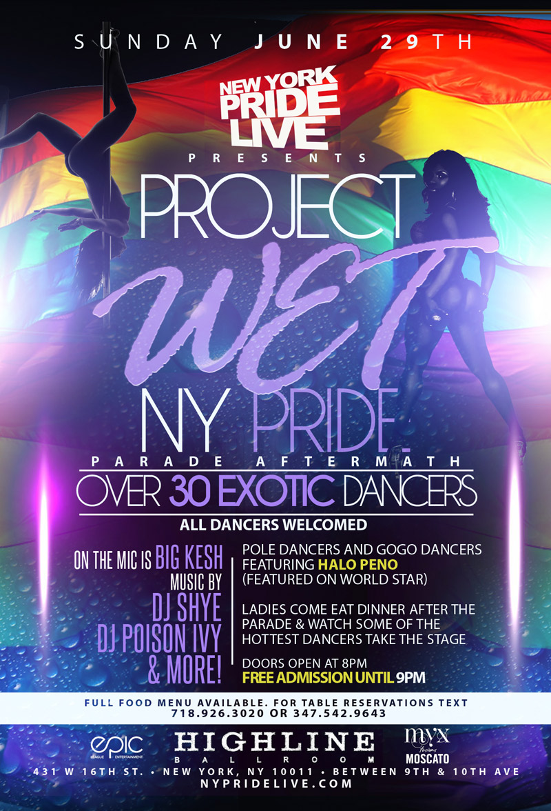 Project Wet: NY Pride AfterParty (New York, NY) @ Highline Ballroom | New York | New York | United States