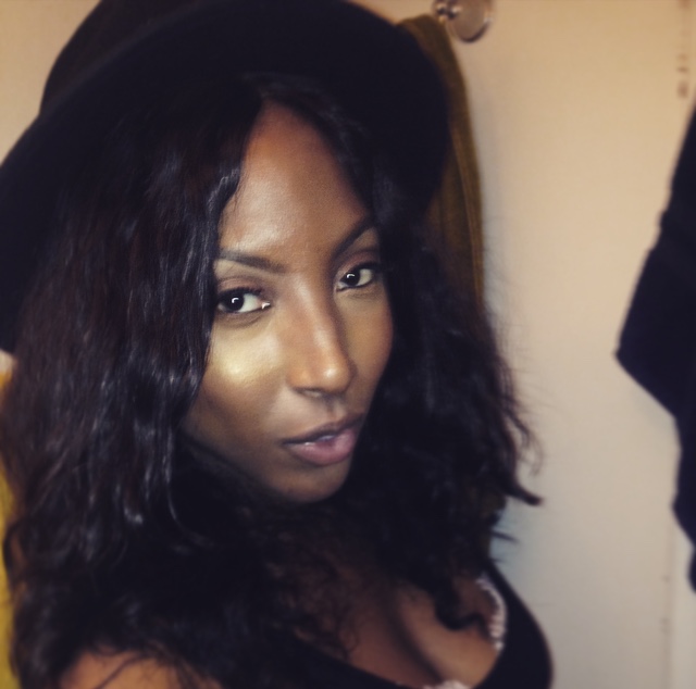 My makeup artist, Destiny, beat this mug!